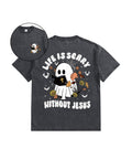 Kids Life Is Scary Double Sided Washed Christian T-shirt Hoodie, Sweatshirt | CiraTrend.com (Image 1)