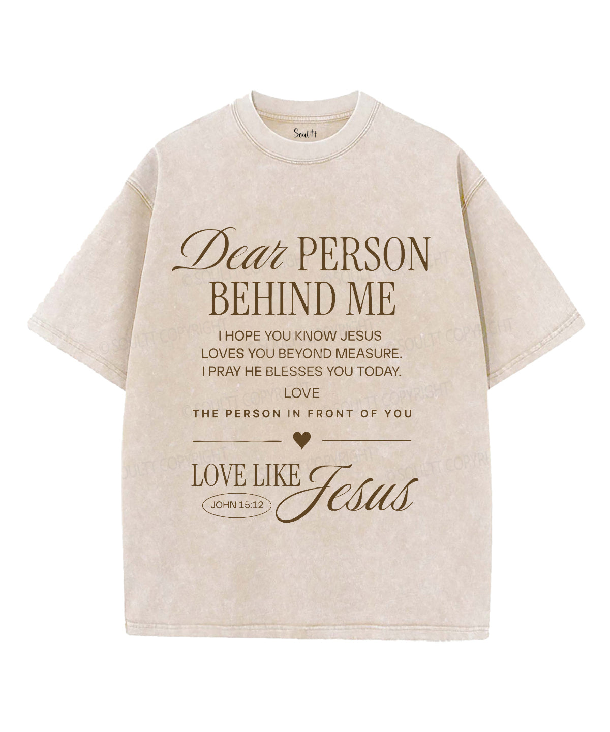 Love Like Jesus Unisex Washed Christian T-shirt Style003 Hoodie, Sweatshirt | CiraTrend.com (Image 3)