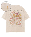It Is Well With My Soul Double Sided Unisex Washed Christian T-shirt Style007 Hoodie, Sweatshirt | CiraTrend.com (Image 1)