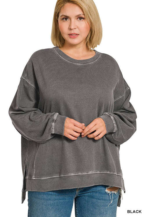 0108 Plus F/Terry Pigment Dye & Enzyme Washing Pullover SI-28983