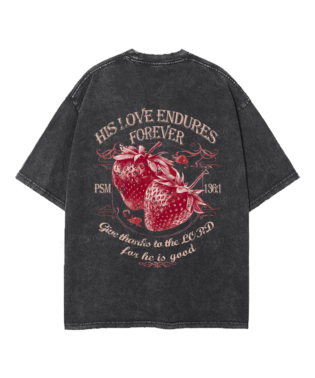 His Love Endures Forever Double Sided Unisex Washed Christian T-shirt Style006 Hoodie, Sweatshirt | CiraTrend.com (Image 3)