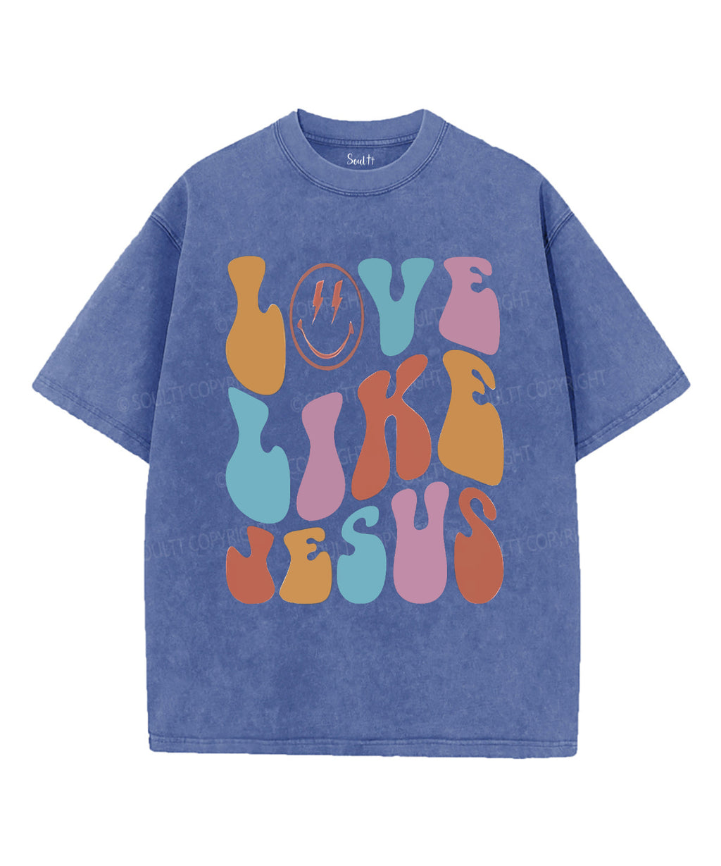 Love Like Jesus Unisex Washed Christian T-shirt Style002 Hoodie, Sweatshirt | CiraTrend.com (Image 4)