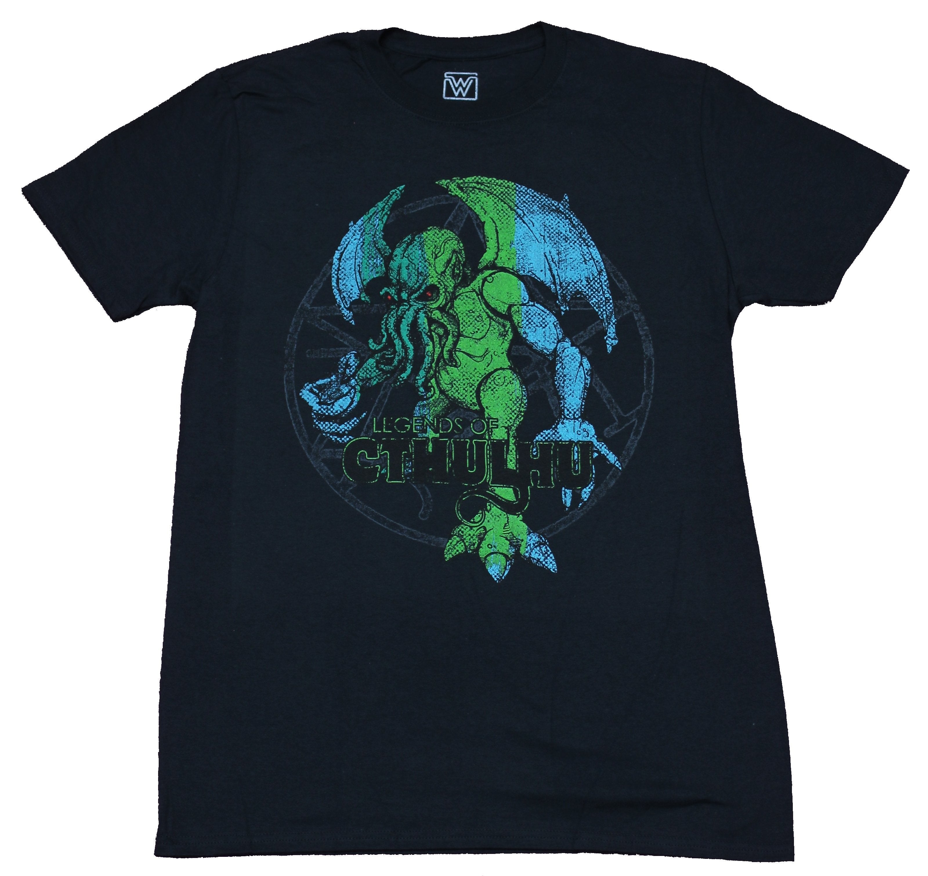 Cthulhu Mens T-Shirt - Legends of Cthulhu Green Blue Image Hoodie, Sweatshirt | CiraTrend.com