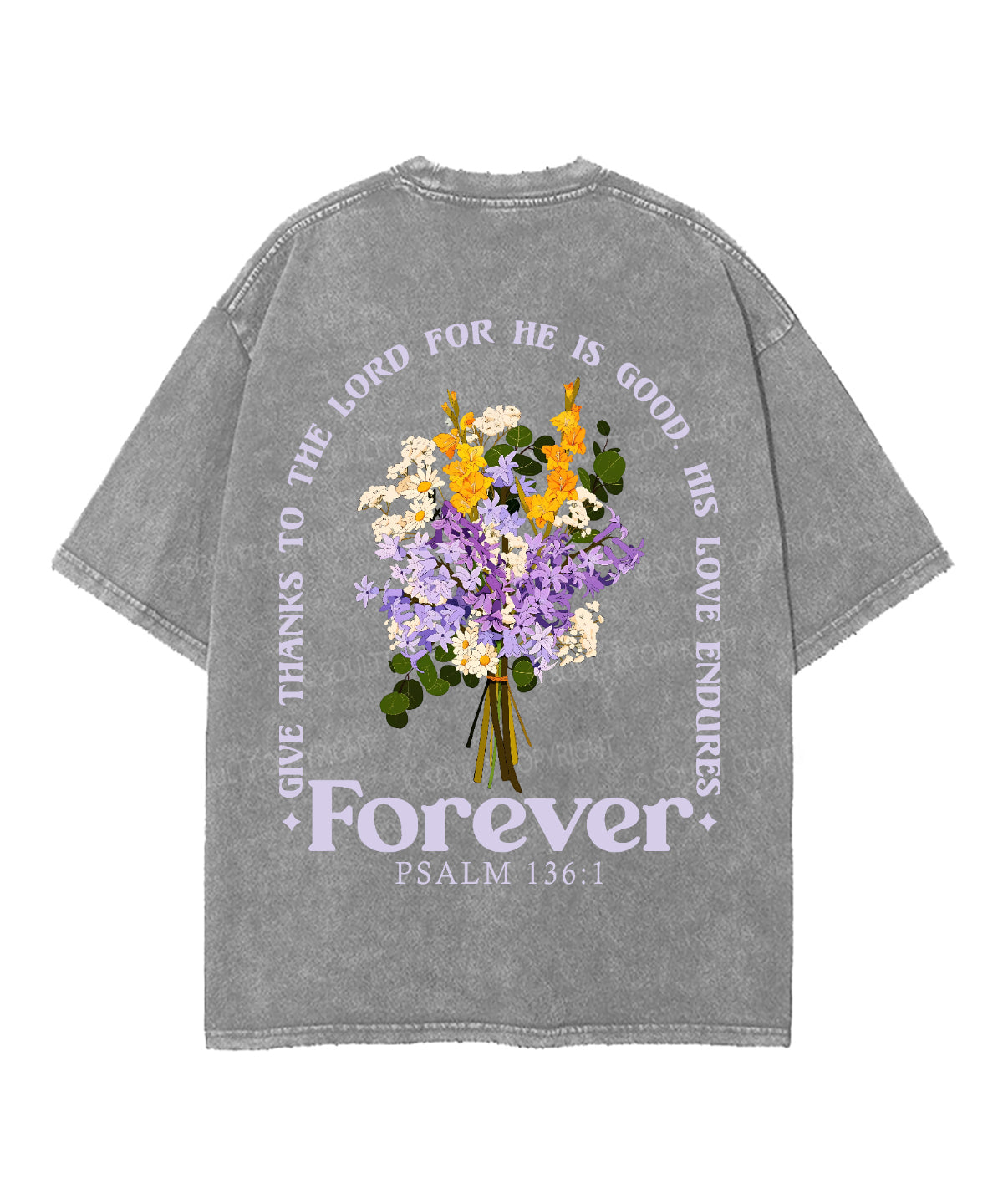 His Love Endures Forever Double Sided Unisex Washed Christian T-shirt Style003 Hoodie, Sweatshirt | CiraTrend.com (Image 5)