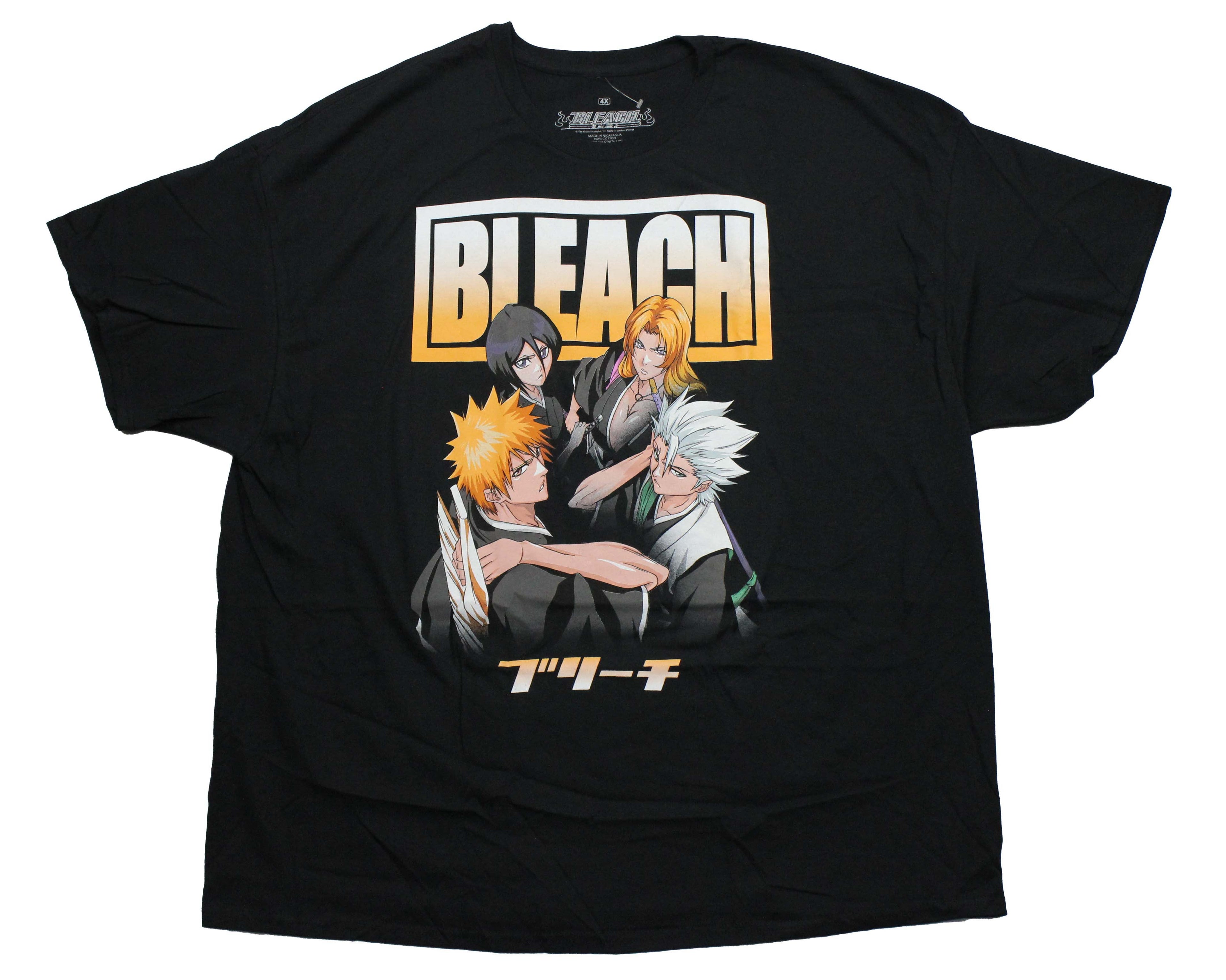 Bleach Mens T-Shirt - Characters Under Large Bleach Name Hoodie, Sweatshirt | CiraTrend.com
