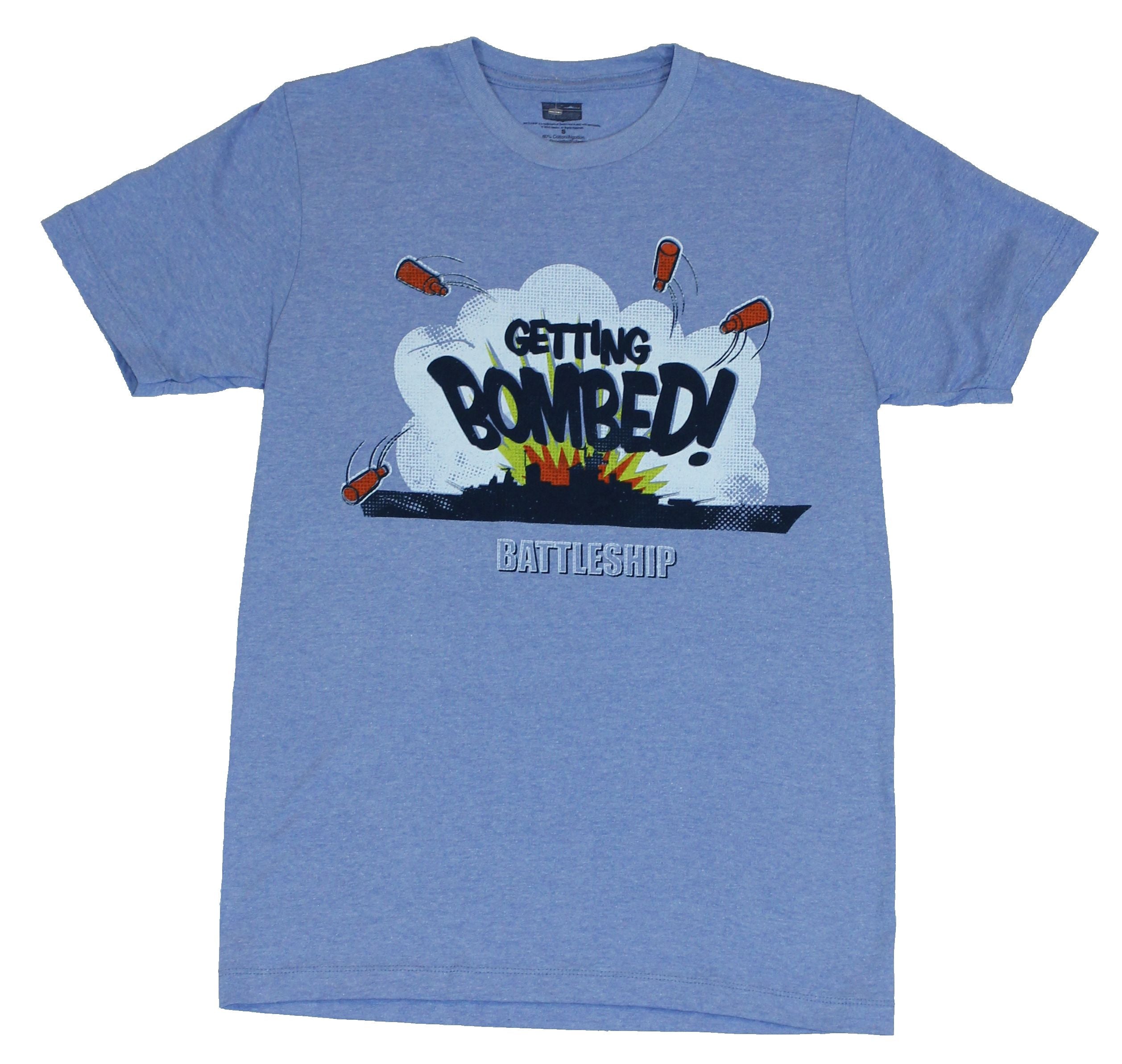 Battleship Mens T-Shirt - "Getting Bombed" Exploding Ship Image Hoodie, Sweatshirt | CiraTrend.com