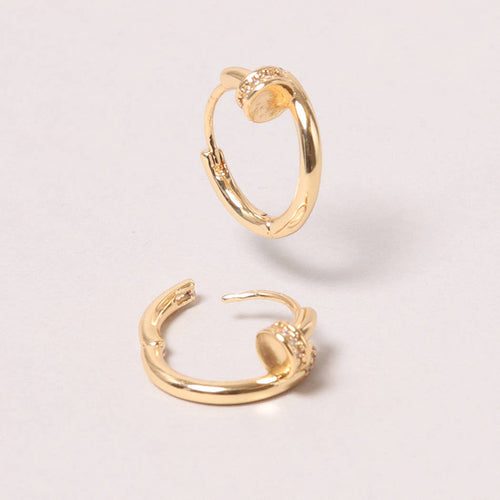 14K Gold-Dipped Knotted Hoop Earring