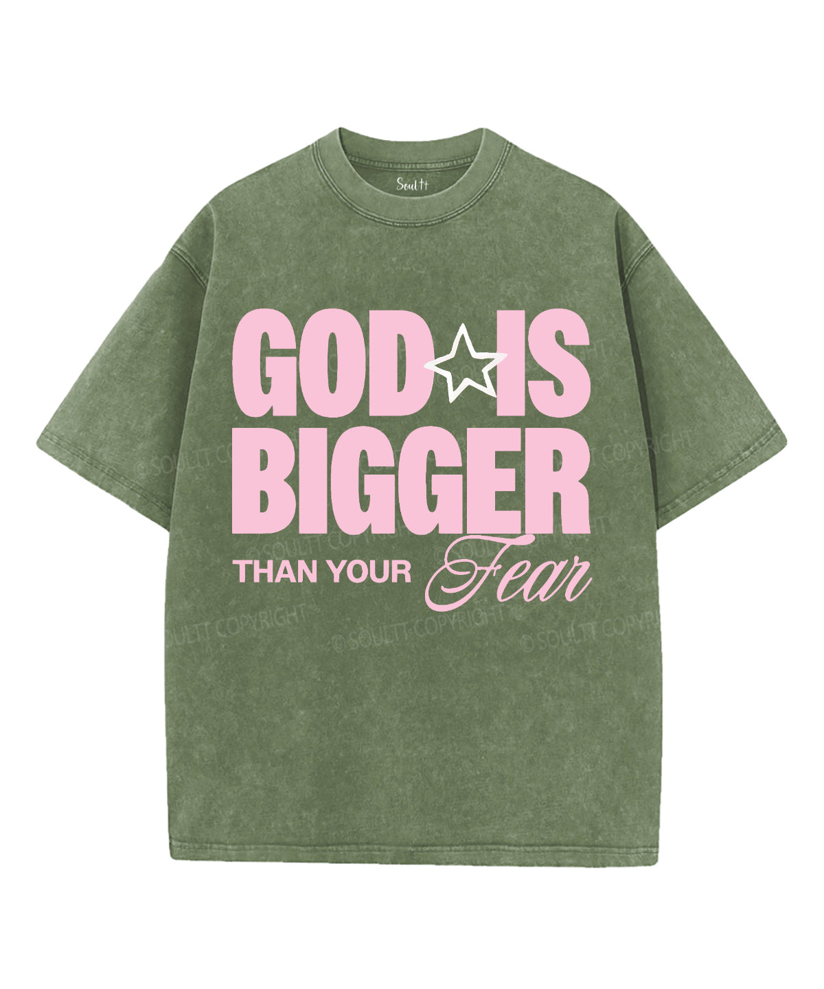 God Is Bigger Washed Christian T-Shirts, Hoodie, Sweatshirt