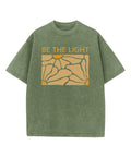 Be The Light Washed Christian T-shirt Style001 Hoodie, Sweatshirt | CiraTrend.com (Image 1)