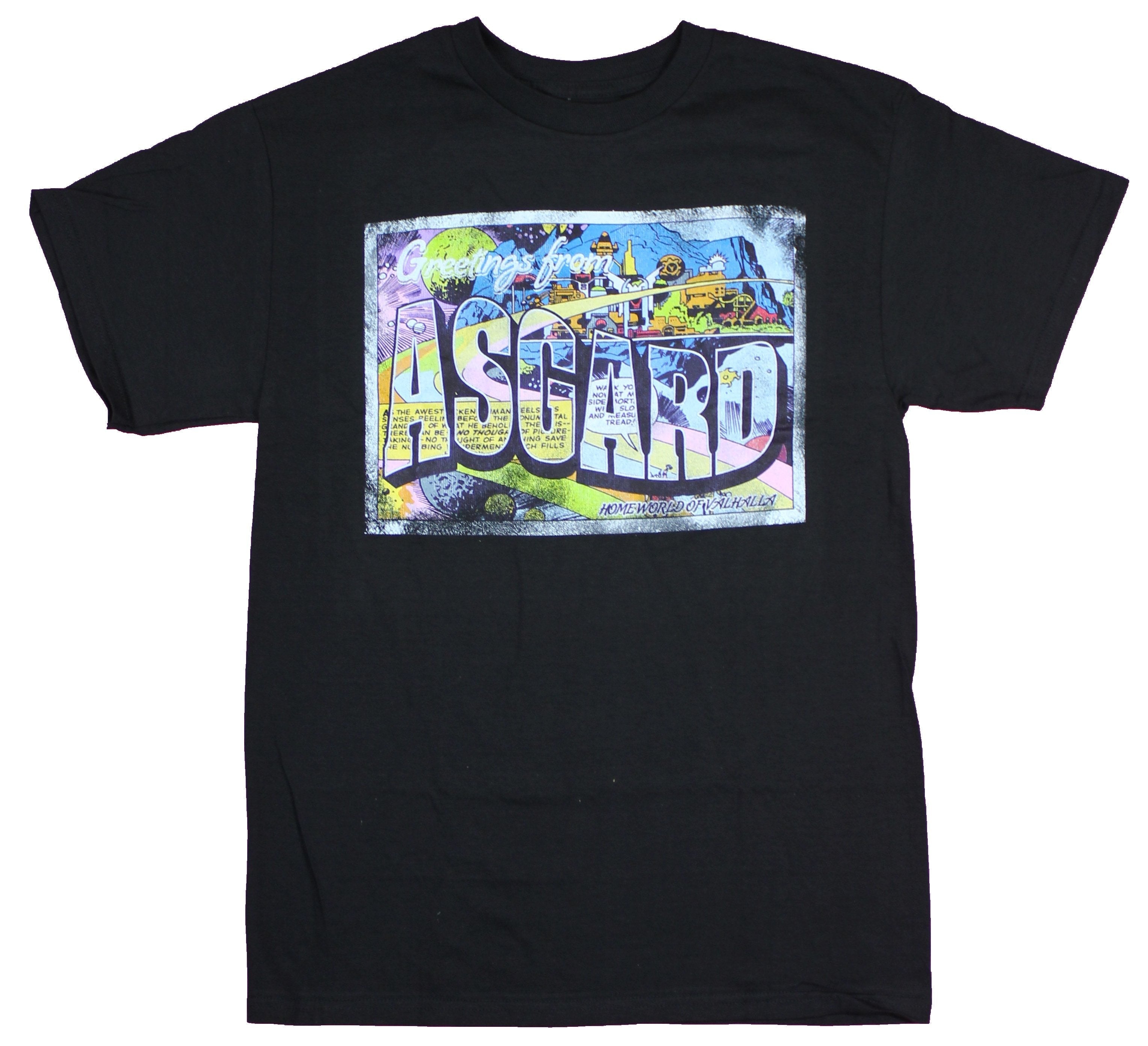 Thor Mens T-Shirt  - Greetings from Asgard Postcard Shirt Hoodie, Sweatshirt | CiraTrend.com