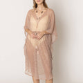 Lurex Sheer String Poncho Beach Cover-Up Dress