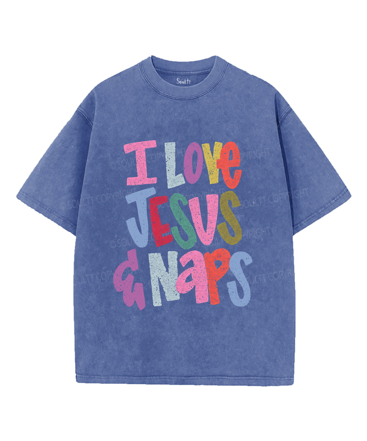 I Love Jesus&Naps Unisex Washed Christian T-shirt Hoodie, Sweatshirt | CiraTrend.com (Image 4)
