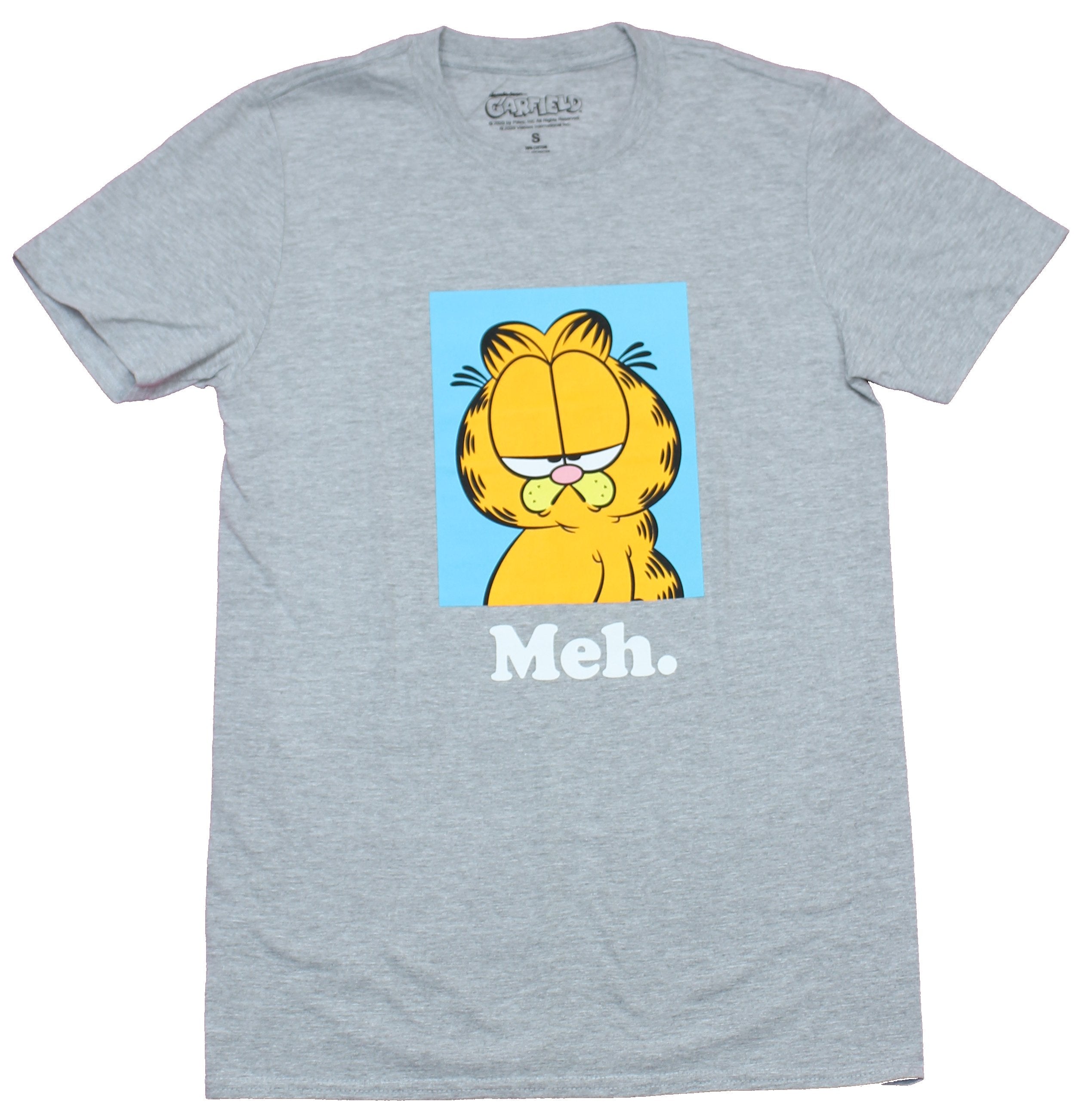 Garfield Mens T-Shirt  -  Meh. Garfield Box face Image Hoodie, Sweatshirt | CiraTrend.com