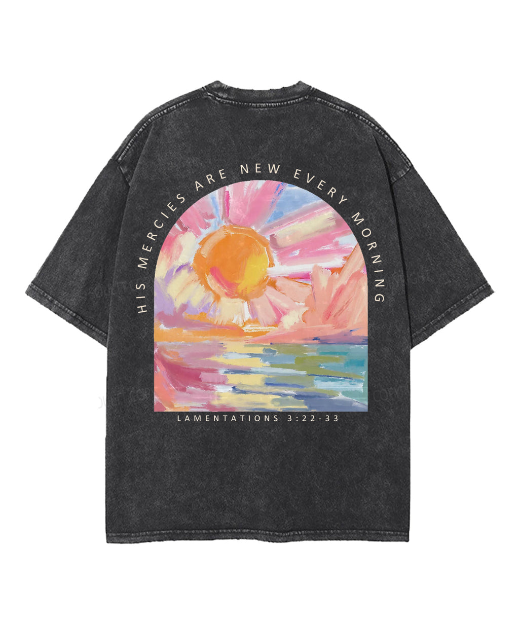 His Mercies Are New Double Sided Washed Christian T-shirt Style001 Hoodie, Sweatshirt | CiraTrend.com (Image 5)