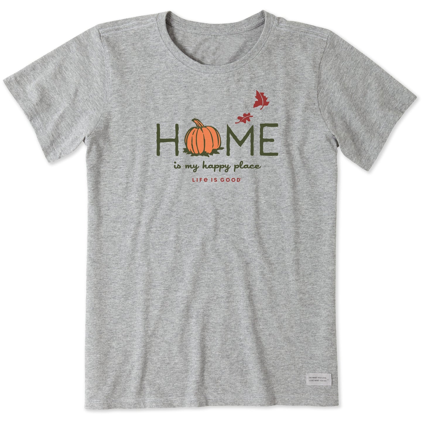 Women's Home is my Happy Place Fall Short Sleeve Crusher Tee