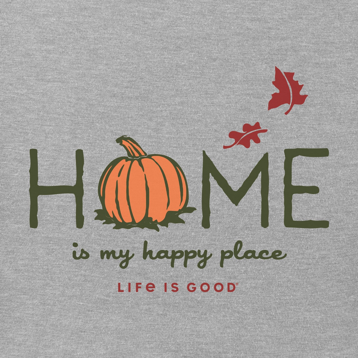 Women's Home is my Happy Place Fall Short Sleeve Crusher Tee