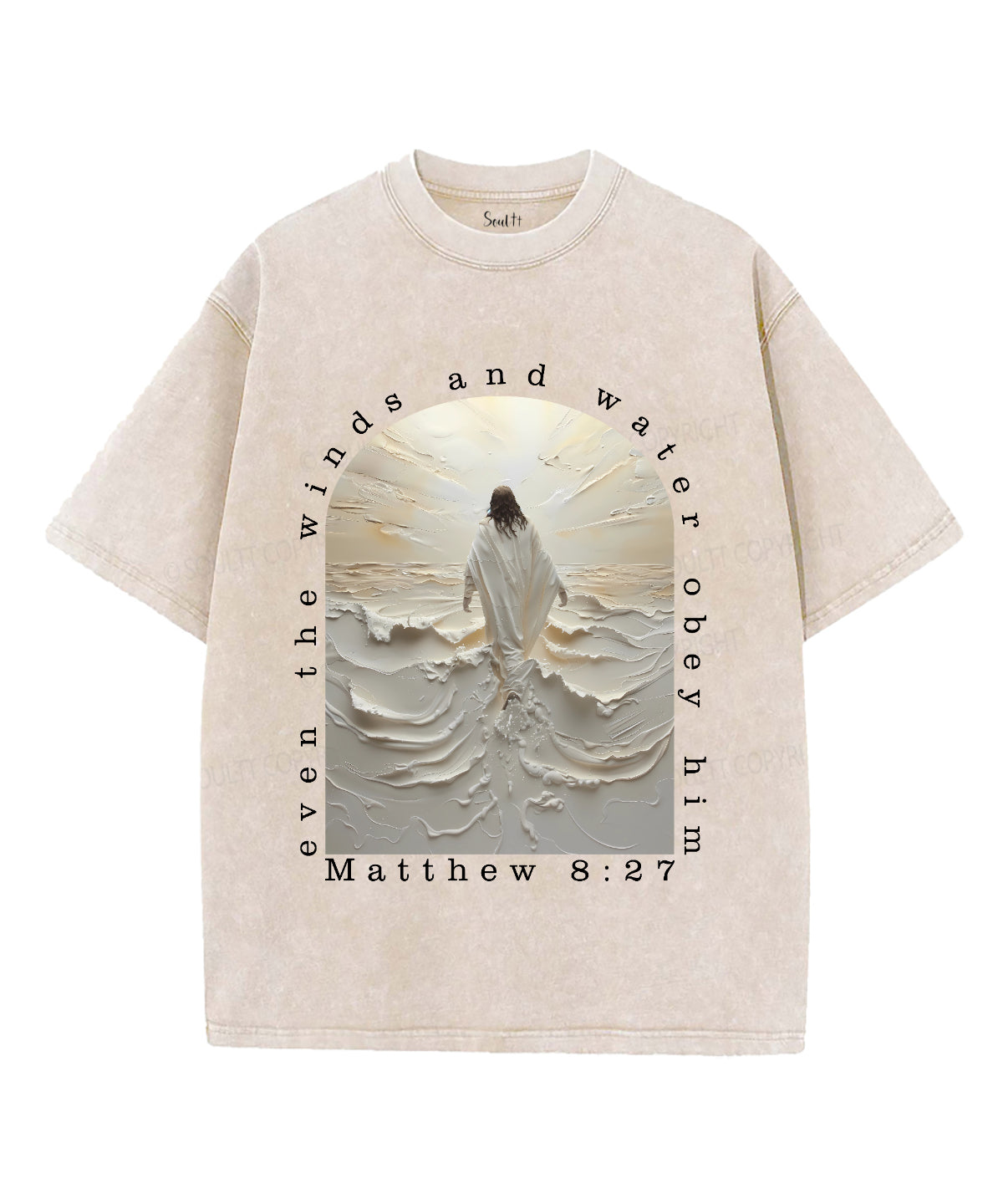 Even The Winds And Water Obey Him Unisex Washed Christian T-shirt Hoodie, Sweatshirt | CiraTrend.com (Image 4)