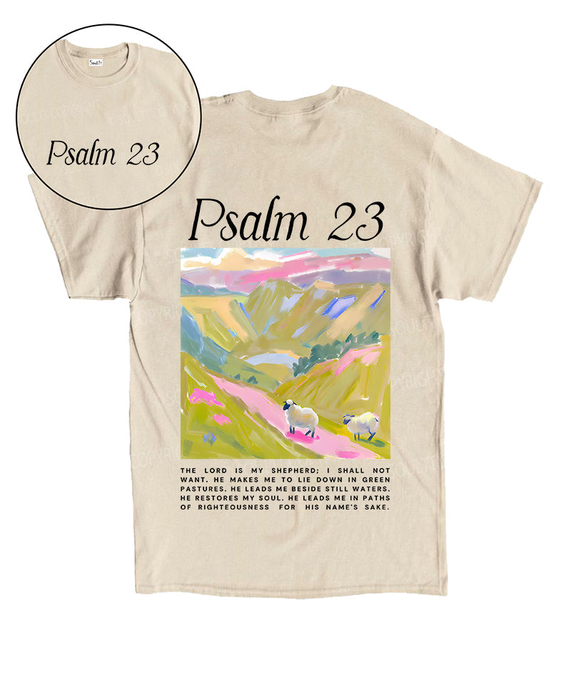 The Lord Is My Shepherd Double Sided Unisex Cotton Christian T-Shirt Style001 Hoodie, Sweatshirt | CiraTrend.com (Image 1)