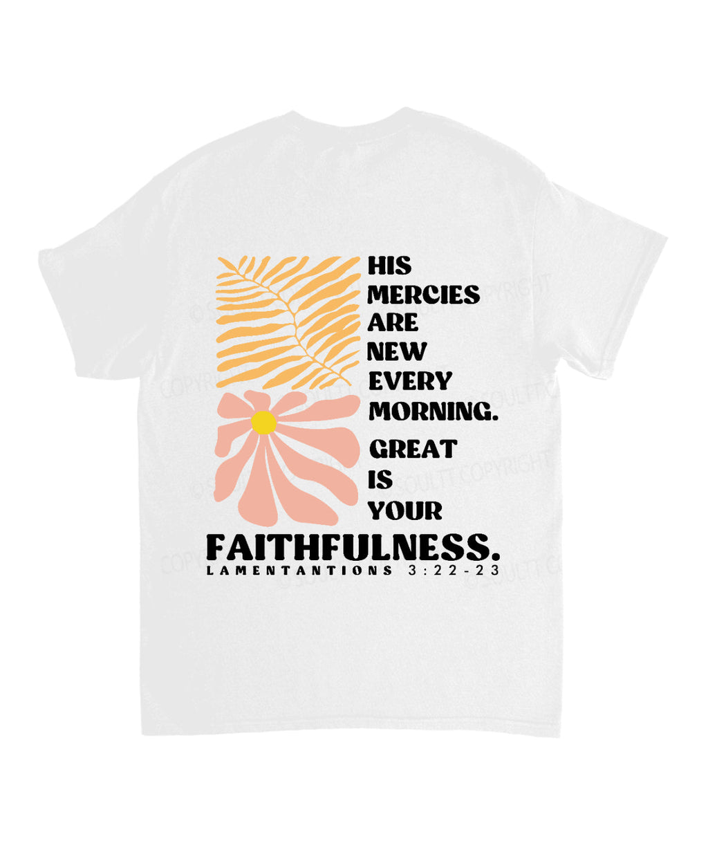 New Mercies Every Morning Double Sided Unisex Cotton Christian T-Shirt Hoodie, Sweatshirt | CiraTrend.com (Image 3)