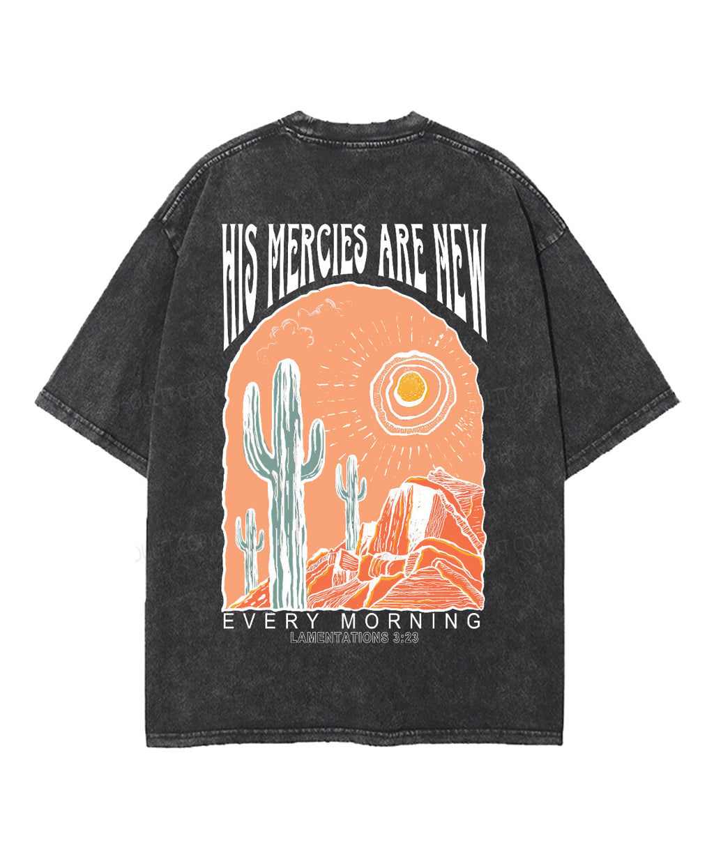 His Mercies Are New Double Sided Unisex Washed Christian T-shirt Style005 Hoodie, Sweatshirt | CiraTrend.com (Image 5)
