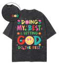 Doing My Best Double Sided Washed Christian Style001 T-Shirts, Hoodie, Sweatshirt