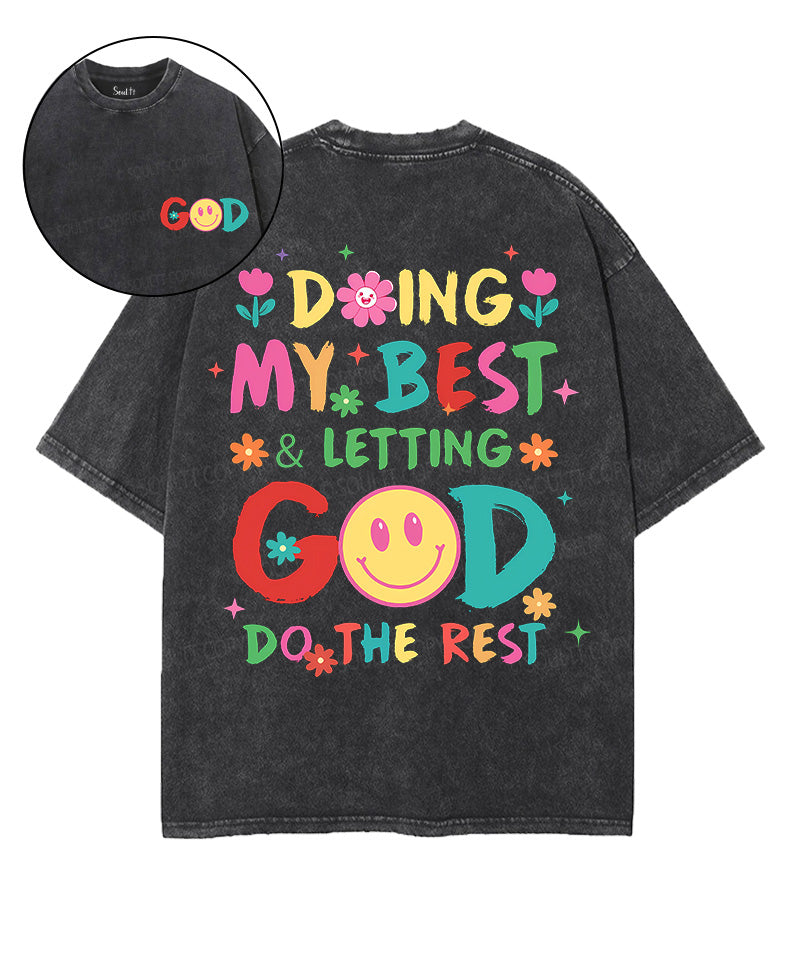 Doing My Best Double Sided Washed Christian Style001 T-Shirts, Hoodie, Sweatshirt