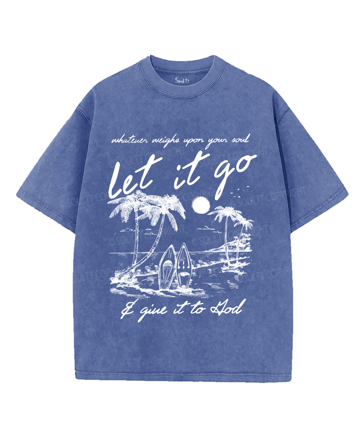 Let It Go Unisex Washed Christian T-shirt Hoodie, Sweatshirt | CiraTrend.com (Image 2)