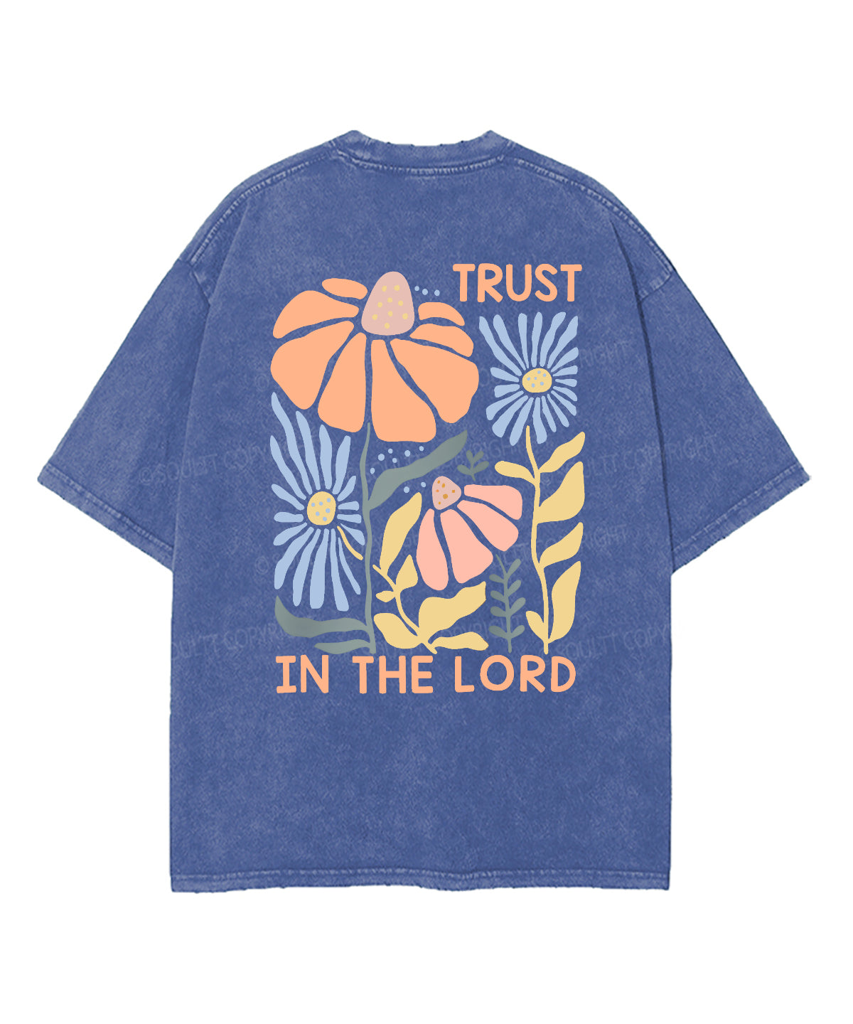 Trust In The Lord Double Sided Unisex Washed Christian T-shirt Hoodie, Sweatshirt | CiraTrend.com (Image 3)