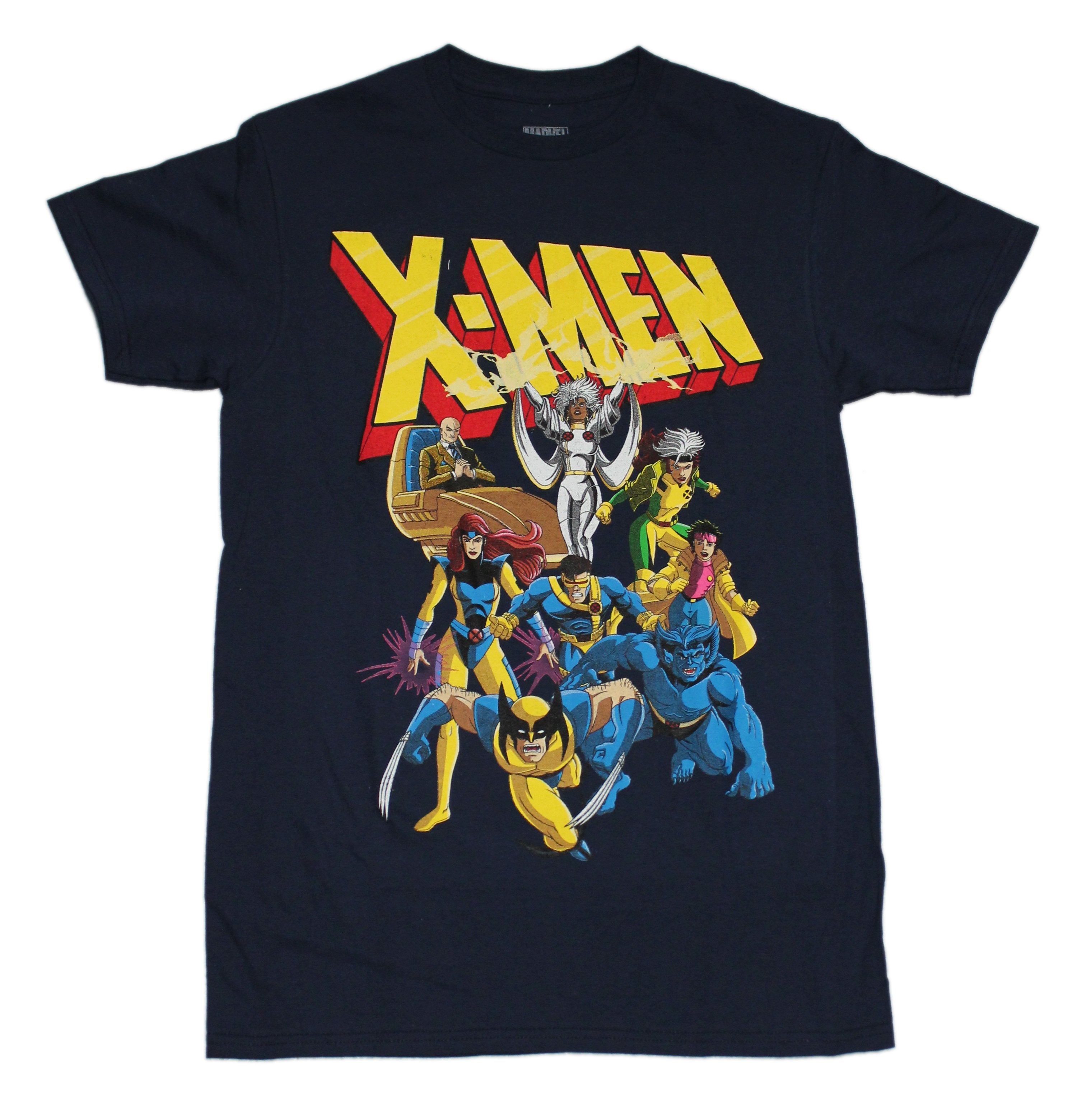 X-Men Adventures Mens T-Shirt - Cast Under Yellow & Red logo Hoodie, Sweatshirt | CiraTrend.com