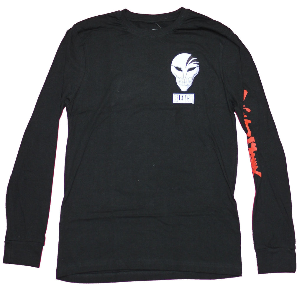 Bleach Men Long Sleeve Mens T-Shirt - Ichigo Standing Mask Red Swirl Image Hoodie, Sweatshirt | CiraTrend.com (Image 1)
