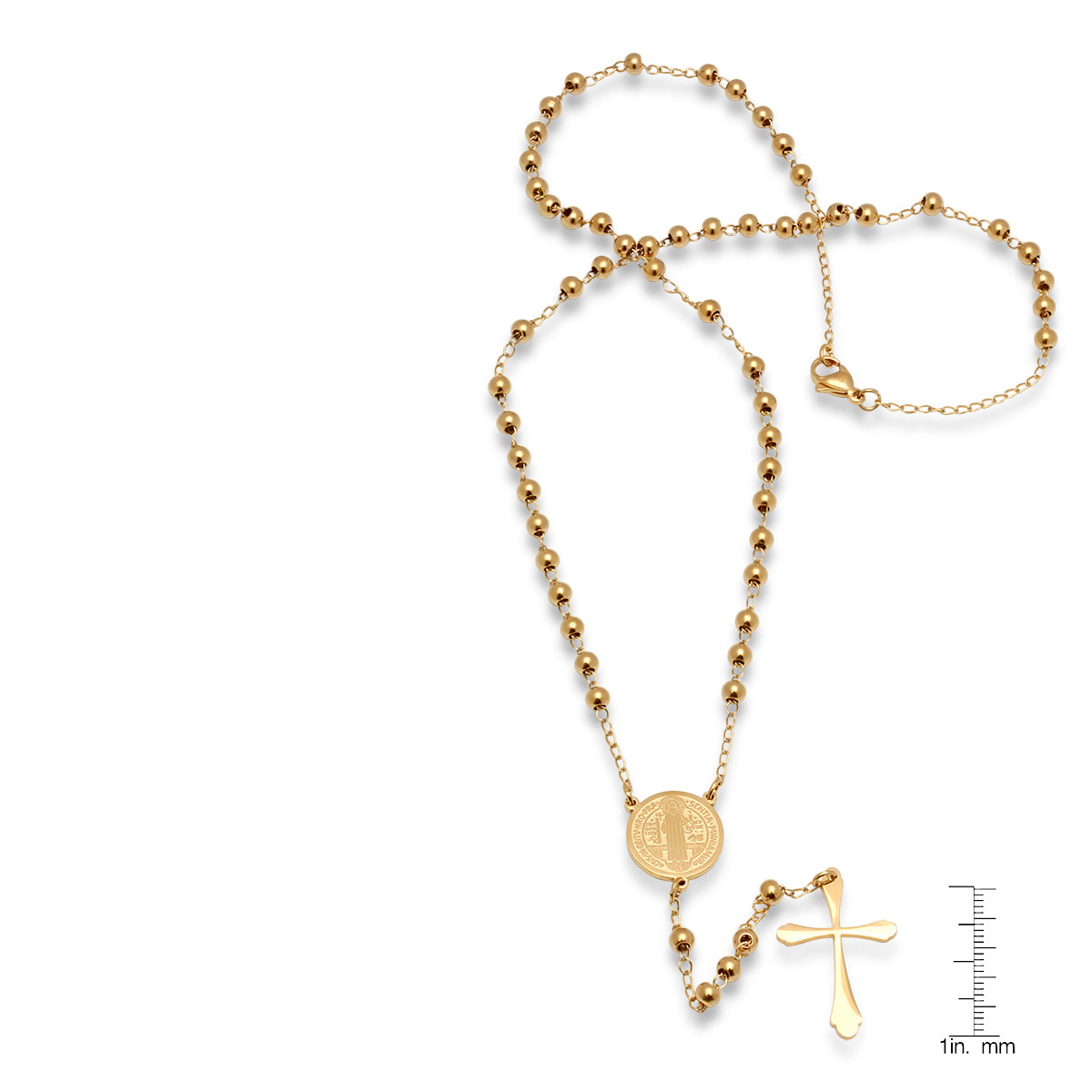 18K Gold Plated Stainless Steel Rosary Necklace T-Shirts, Hoodie, Sweatshirt | CiraTrend.com (Image 3)