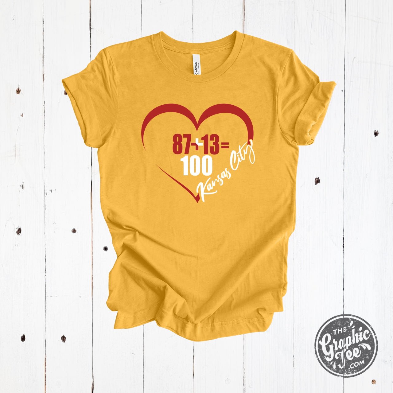 87+13=100 Kansas City Heart Tee Shirt Hoodie, Sweatshirt | CiraTrend.com