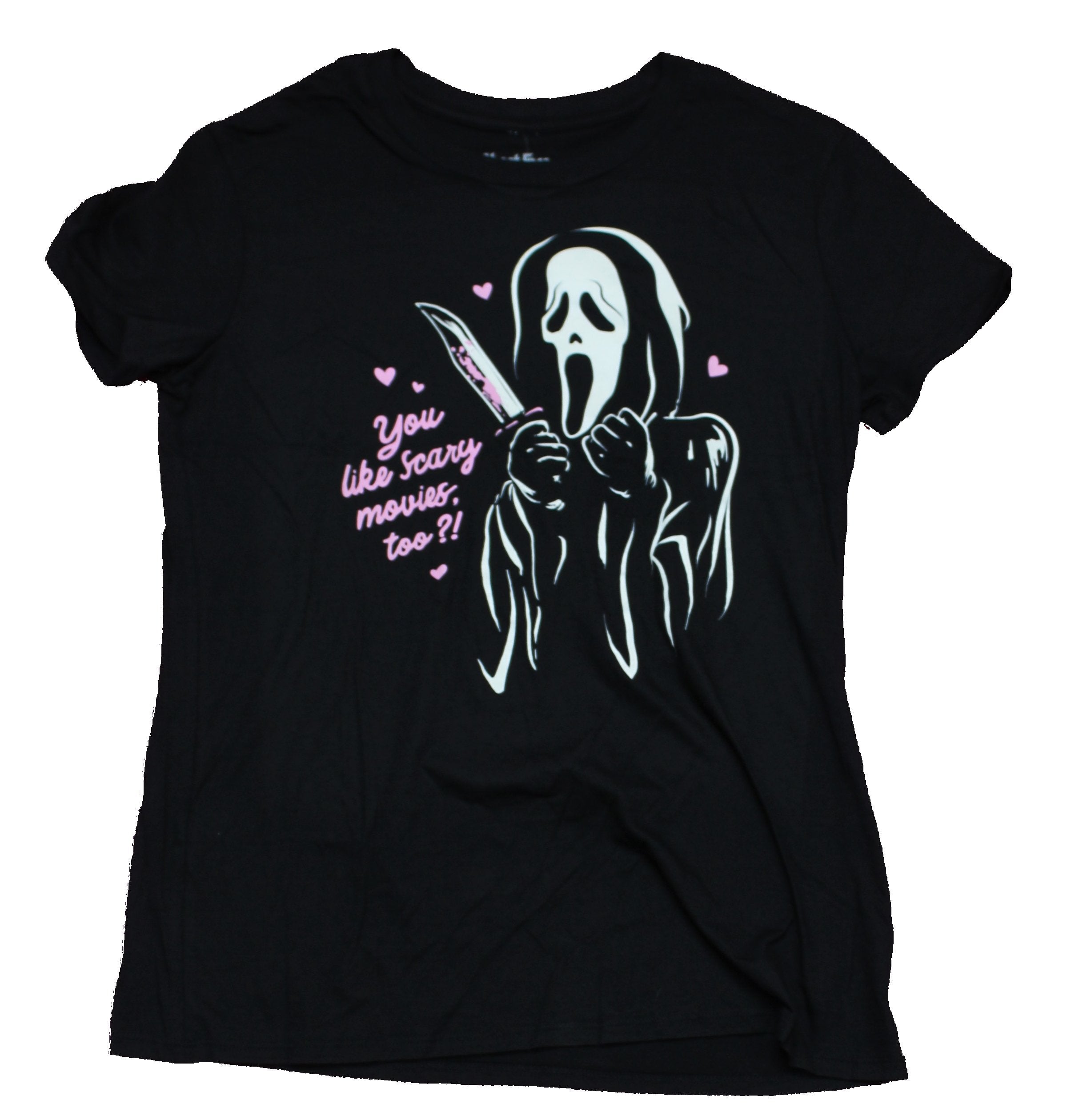 Ghost Face Scream Girls Juniors T-Shirt - You Like Scary Movies Too? Hoodie, Sweatshirt | CiraTrend.com