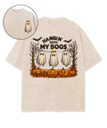 Hangin With My Boos Double Sided Unisex Washed Christian T-shirt Hoodie, Sweatshirt | CiraTrend.com (Image 1)