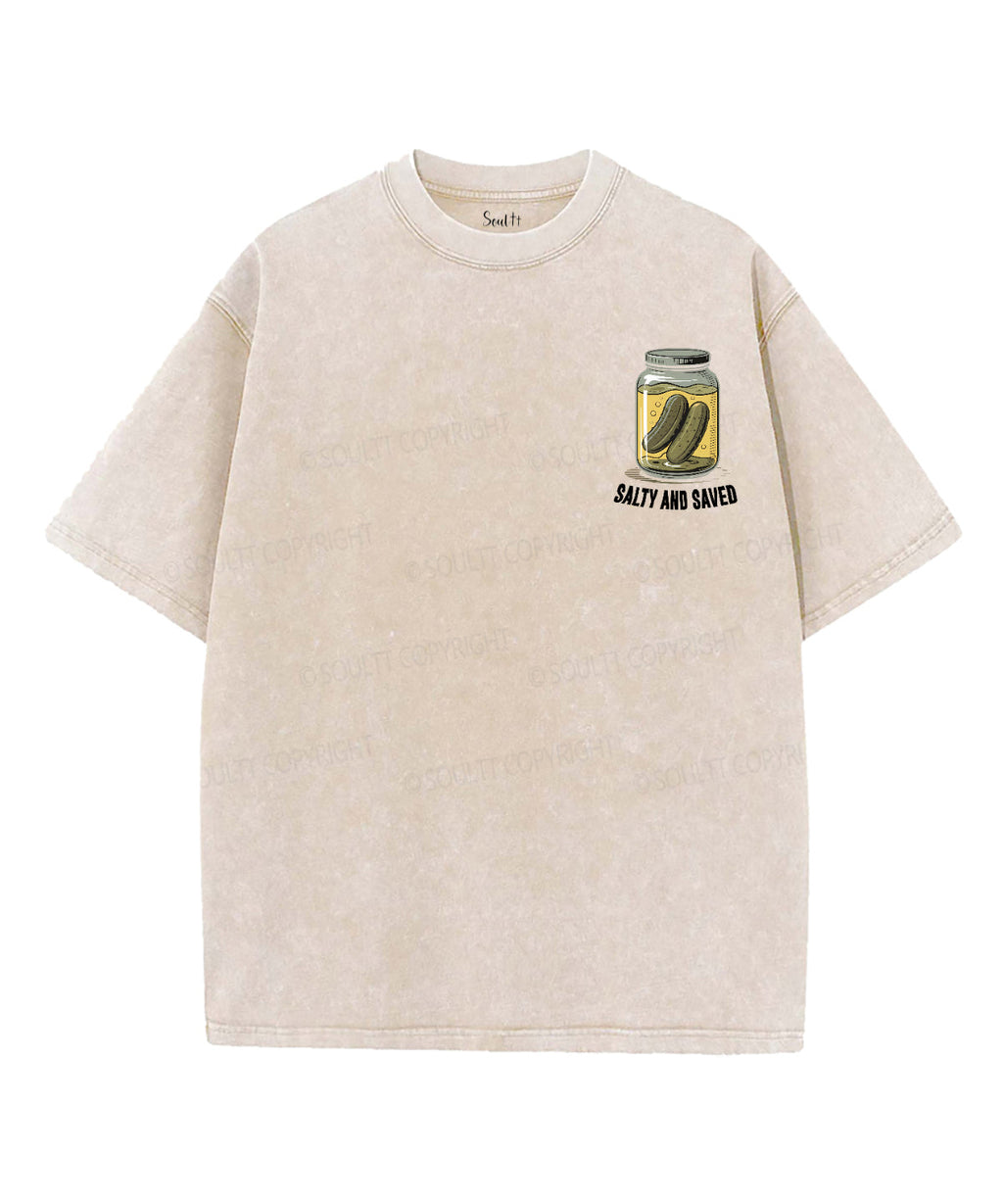 Salty And Saved Double Sided Unisex Washed Christian T-shirt Style009 Hoodie, Sweatshirt | CiraTrend.com (Image 4)