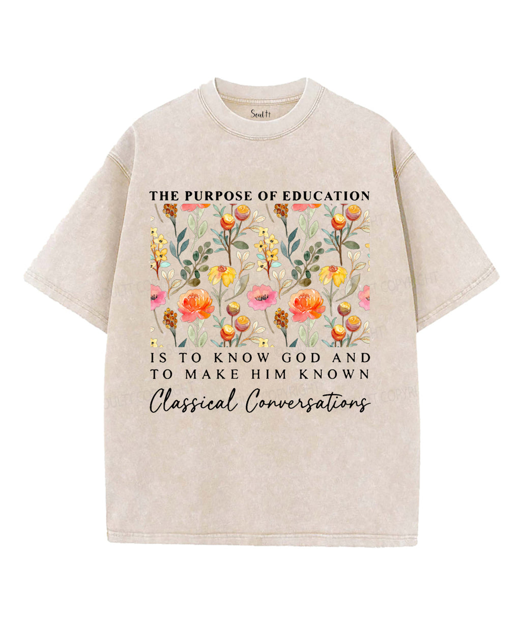 The Purpose Of Education Unisex Washed Christian T-shirt Hoodie, Sweatshirt | CiraTrend.com (Image 2)
