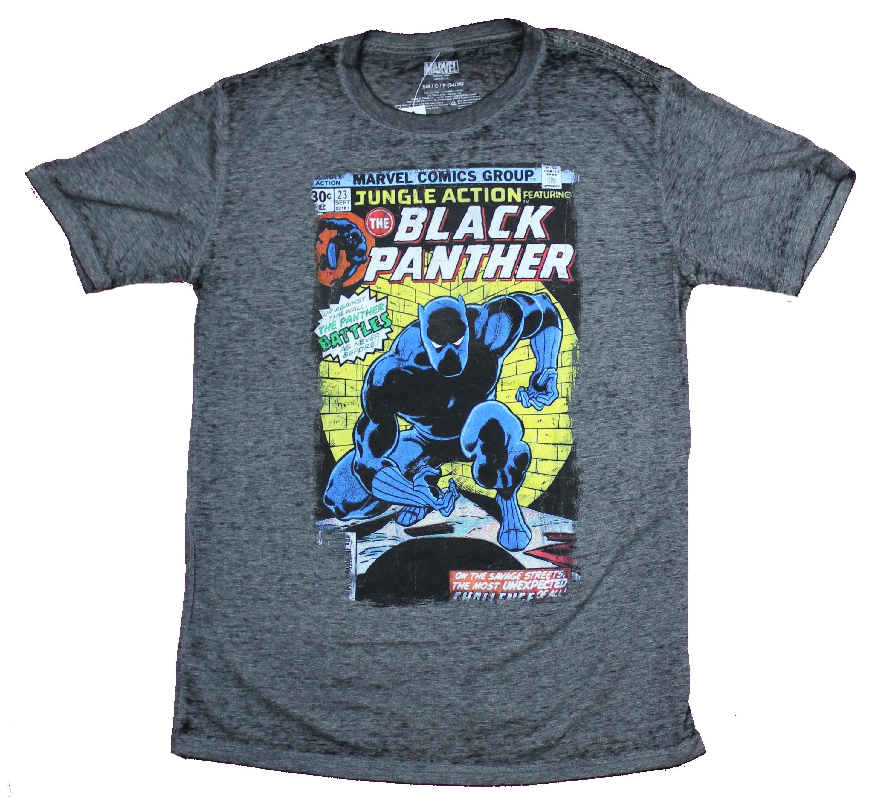 Black Panther Mens T-Shirt - Jungle Action 23 Cover Retro Image Hoodie, Sweatshirt | CiraTrend.com