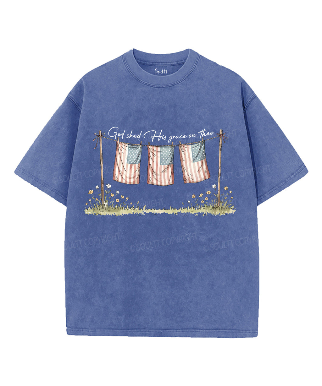 God Shed His Grace On Thee Unisex Washed Christian T-shirt Hoodie, Sweatshirt | CiraTrend.com (Image 4)
