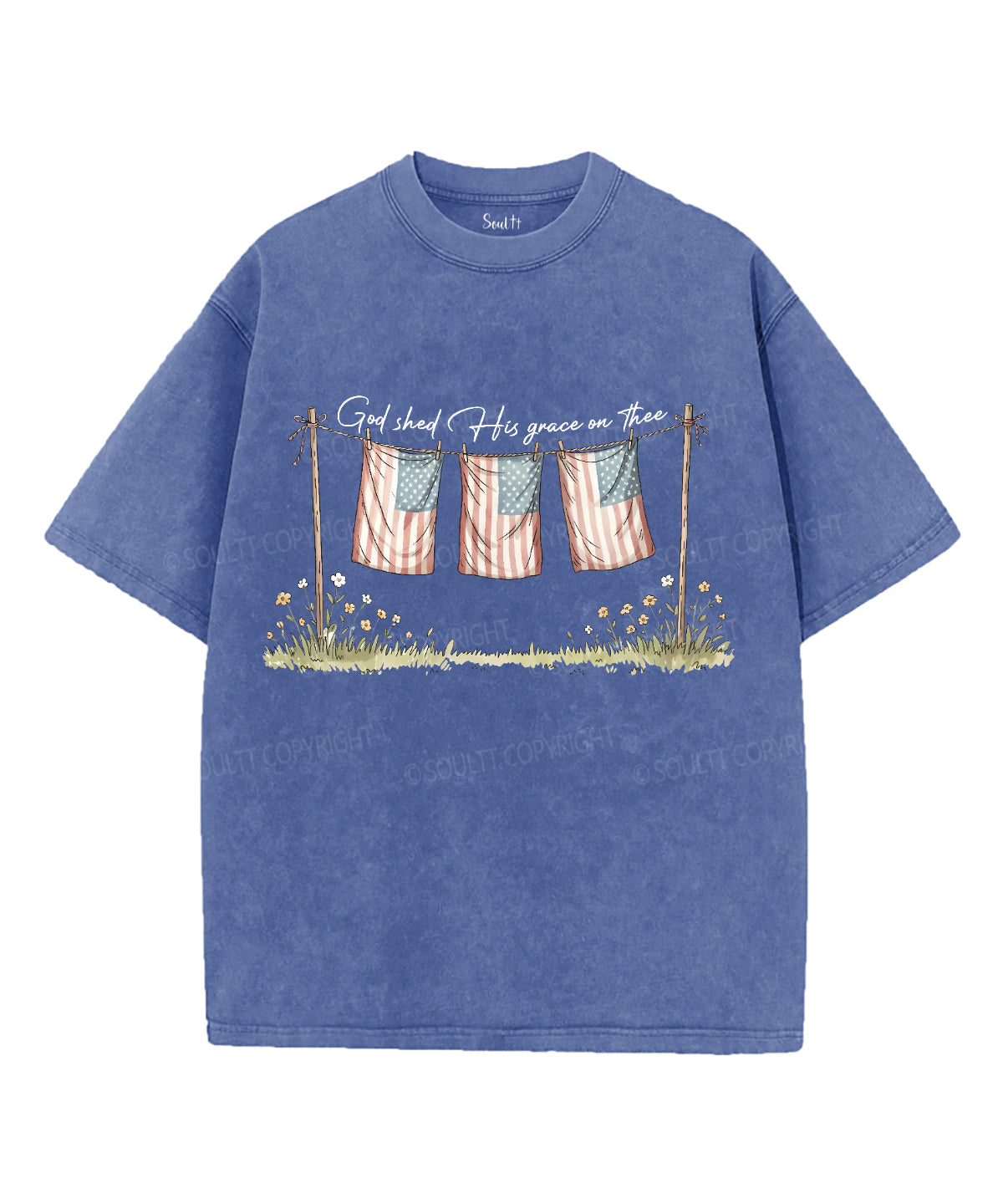 God Shed His Grace On Thee Unisex Washed Christian T-shirt Hoodie, Sweatshirt | CiraTrend.com (Image 4)