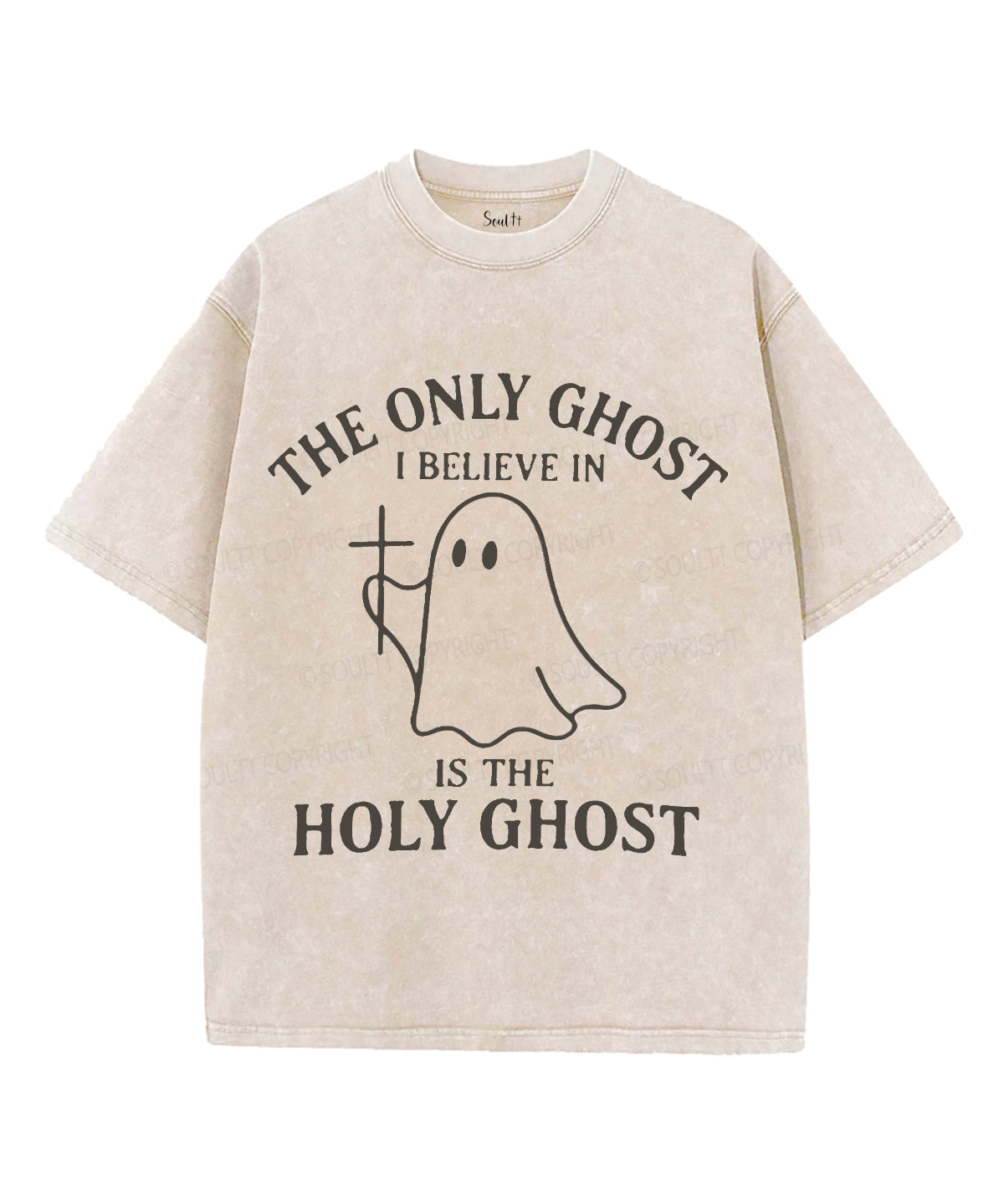 The Only Ghost Unisex Washed Christian T-shirt Style004 Hoodie, Sweatshirt | CiraTrend.com (Image 2)