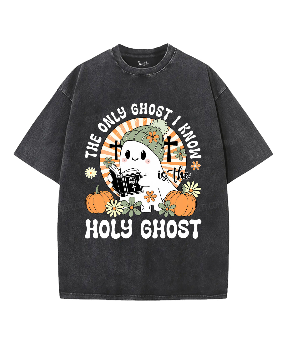 The Only Ghost Unisex Washed Christian T-shirt Style003 Hoodie, Sweatshirt | CiraTrend.com (Image 1)