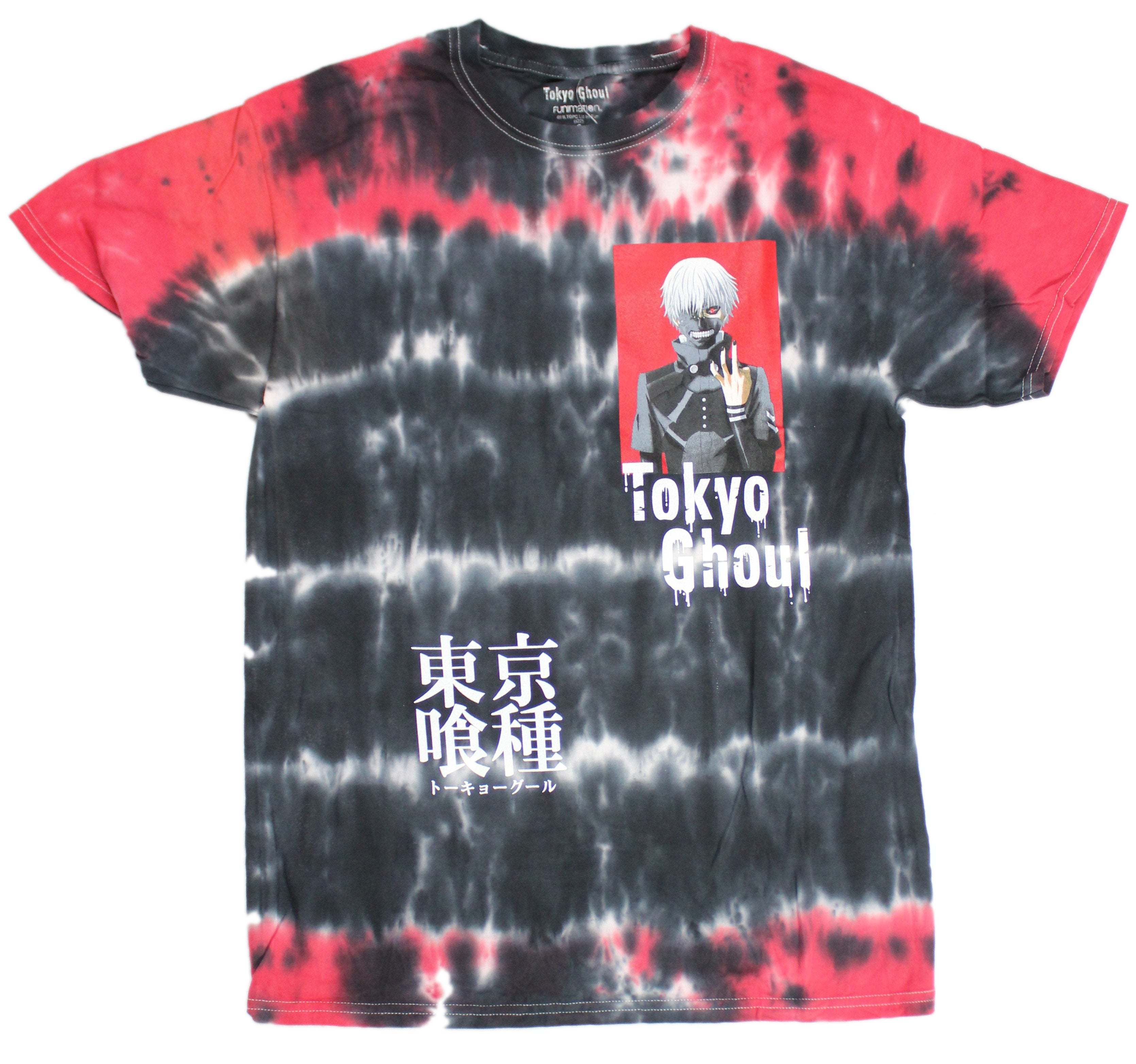 Tokyo Ghoul Mens T-Shirt - Ken Kaneki Lapel Kanji Wash Hoodie, Sweatshirt | CiraTrend.com