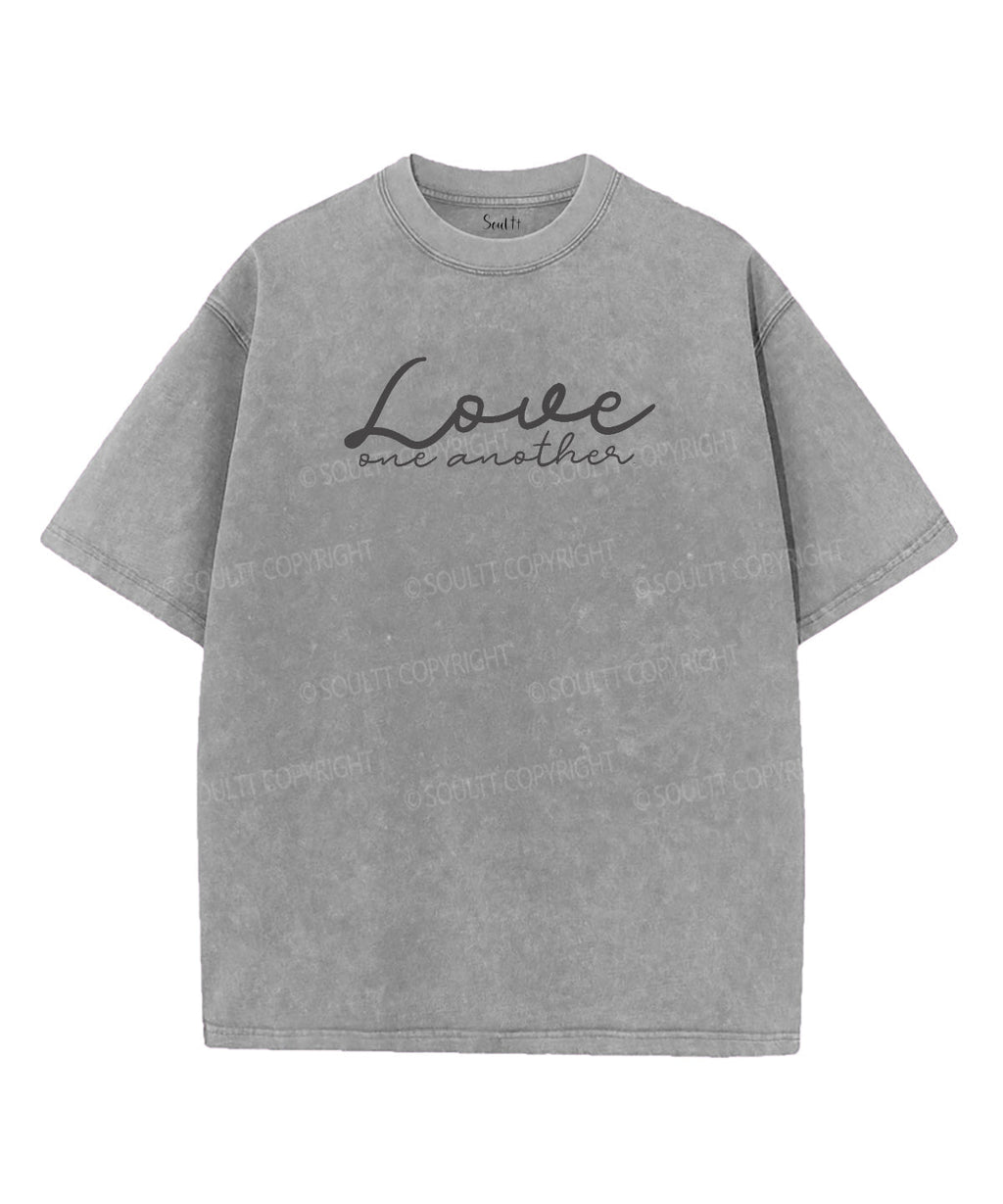 Love One Another Double Sided Unisex Washed Christian T-shirt Hoodie, Sweatshirt | CiraTrend.com (Image 4)