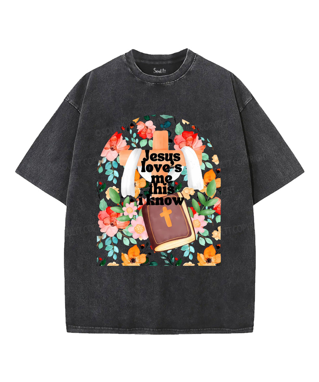 Jesus Love's Me This I Kniw Unisex Washed Christian T-shirt Hoodie, Sweatshirt | CiraTrend.com (Image 2)