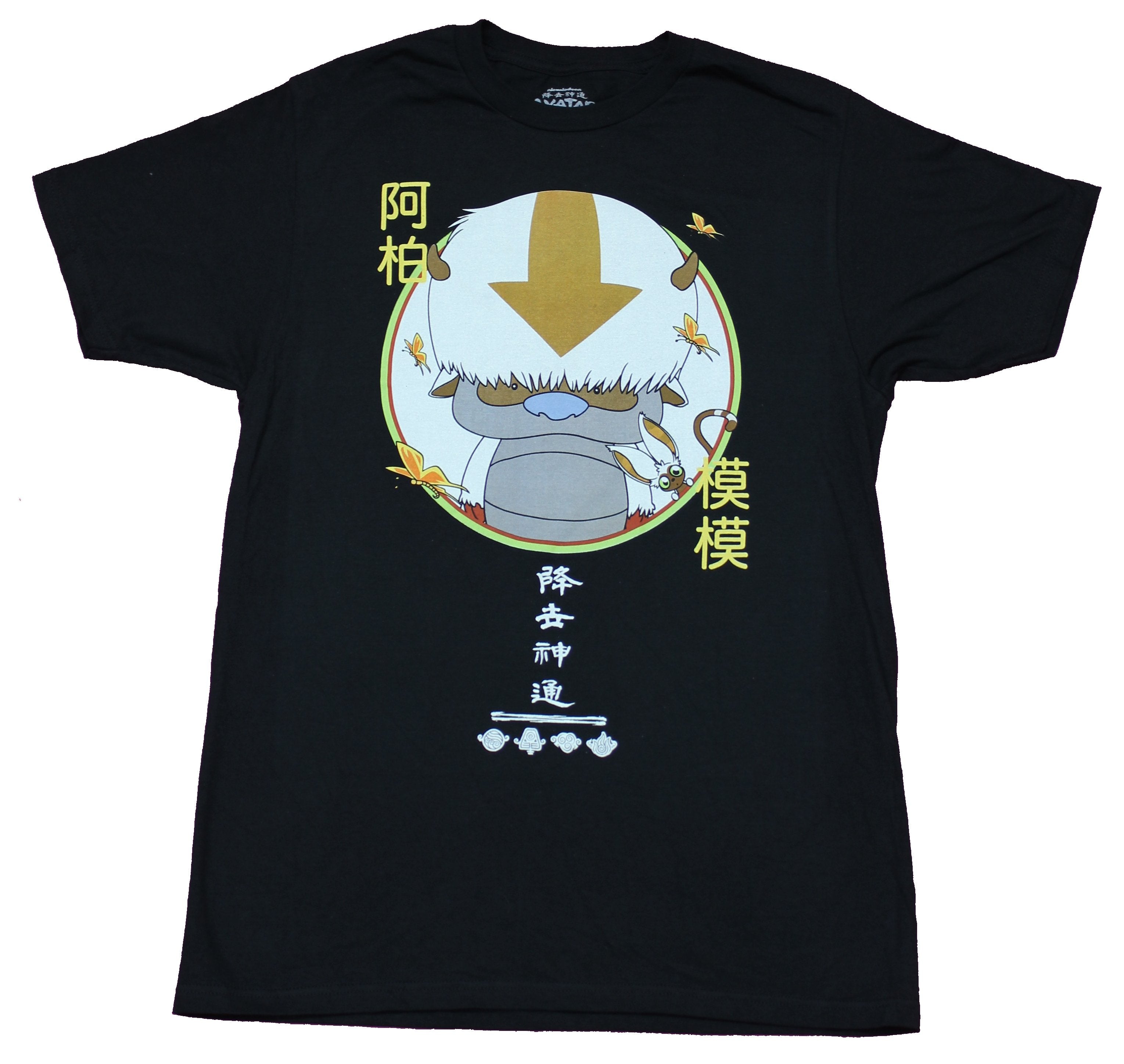 Avatar the Last Airbender Mens T-Shirt - Circled Image Appa Over Kanji Image Hoodie, Sweatshirt | CiraTrend.com