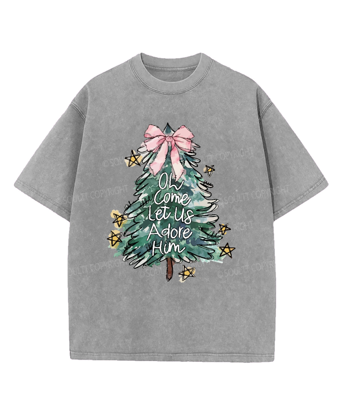 Oh Come Let Us Adore Him Washed Christian T-shirt Style001 Hoodie, Sweatshirt | CiraTrend.com (Image 4)