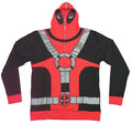 Deadpool Mens Costume Hoodie - Cosplay Design with Zip-Up Hood Mask T-Shirts, Sweatshirt | CiraTrend.com