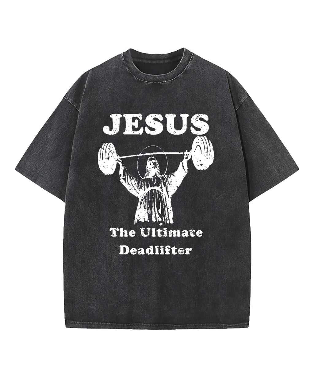 The Ultimate Deadlifter Washed Christian T-shirt Hoodie, Sweatshirt | CiraTrend.com (Image 3)