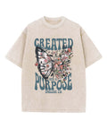 Created With A Purpose Washed Christian T-shirt Hoodie, Sweatshirt | CiraTrend.com (Image 1)