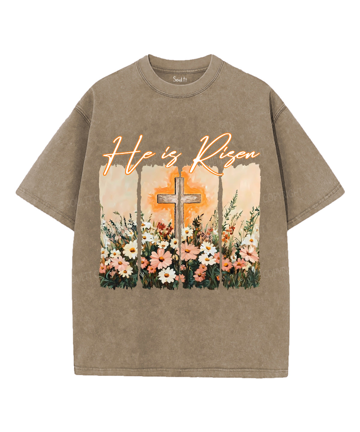 His Is Risen Unisex Washed Christian T-shirt Hoodie, Sweatshirt | CiraTrend.com (Image 5)